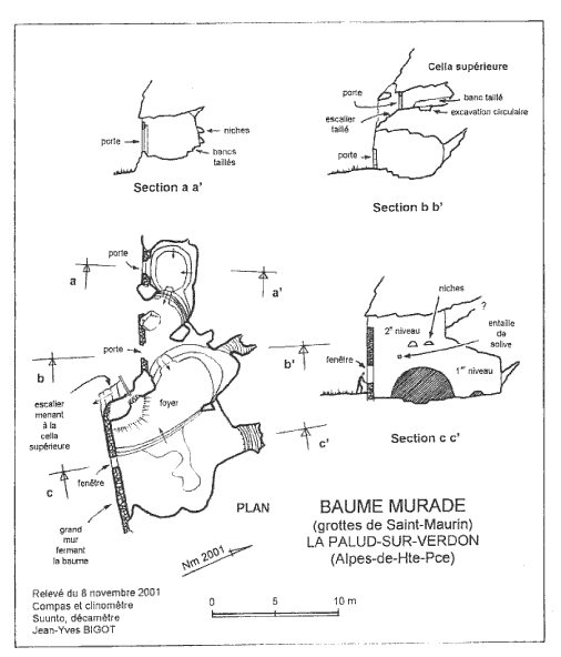 Plan des grottes de Saint-Maurin (tufs)