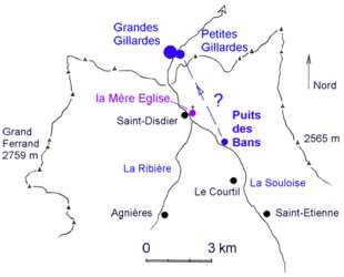 Carte simplifiée de la zone nord  du Dévoluy