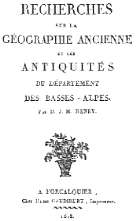 L'ouvrage de Henry (1818)